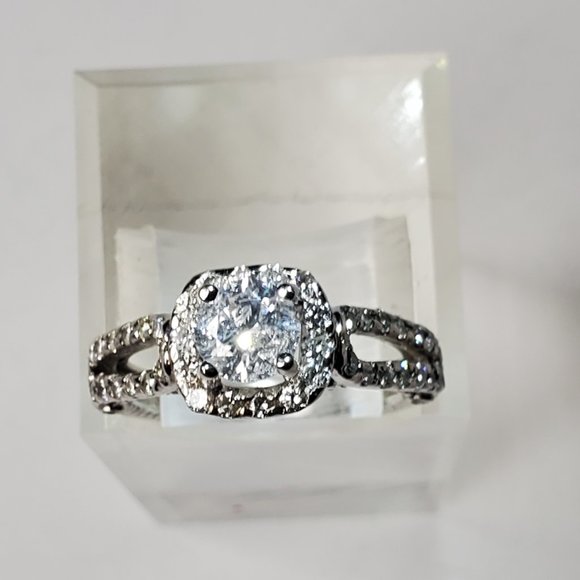 14K white gold diamond ring - Picture 5 of 11